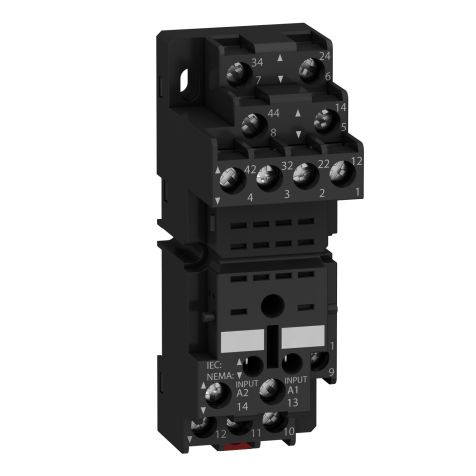 Schneider Zelio RXZ - Relay socket mixed contact - 10A - < 250V - screw clamp -for relay RXM2.., RXM4.. - RXZE2M114