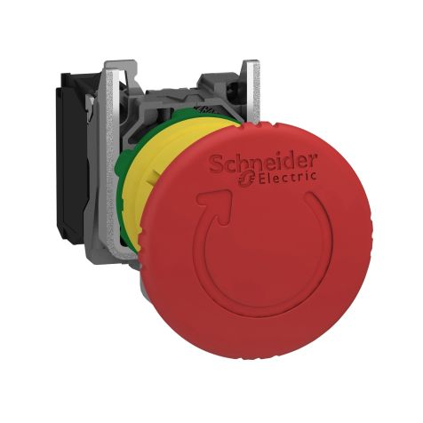 Schneider Emergency stop - 40 - Red - switching off 22 latching turn release - 1NC - XB4BS8442