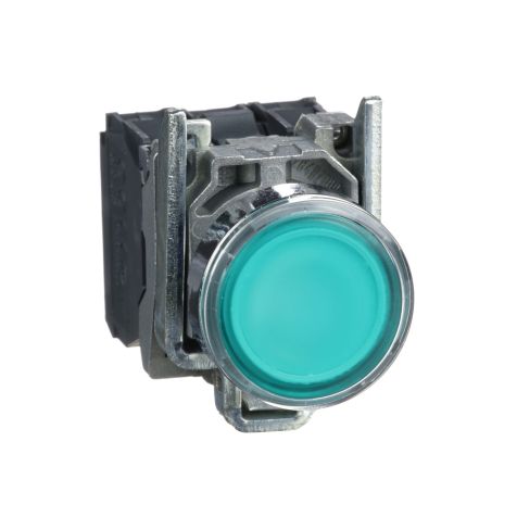 Schneider illum PushButton - XB4 - Green - LED - 24V AC/DC - XB4BW33B5