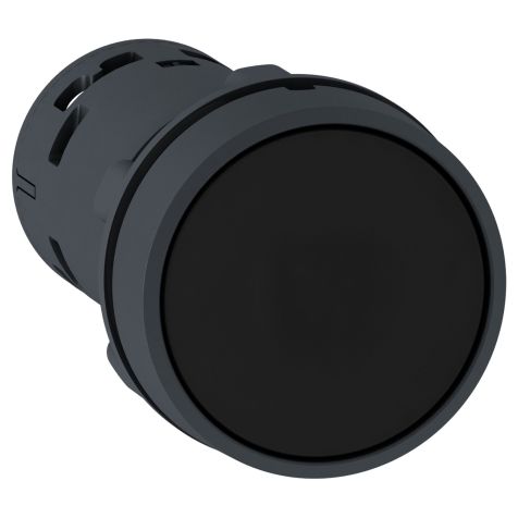 Schneider Pushbutton Monolithic - Black - plastic - spring return - 1NO - XB7NA21