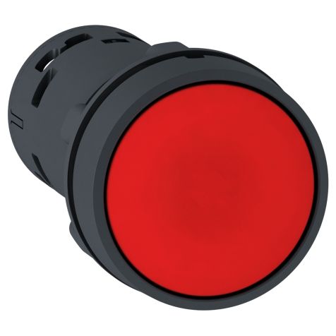 Schneider Pushbutton Monolithic - Red - plastic - spring return - 1NC - XB7NA42