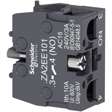 Schneider Single Contact Block for Head22 - 1 NO - ZA2EE101