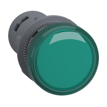 Schneider Pilot light - 22 - Green - integral LED- 24 V AC/DC- screw clamp terminals - XA2EVB3LC