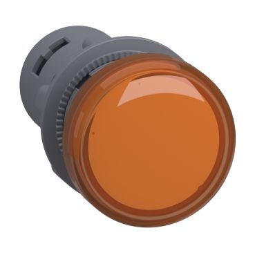 Schneider Monolithic pilot light, Easy Harmony XA2, amber, plastic, 22mm 48V AC DC - XA2EVE5LC